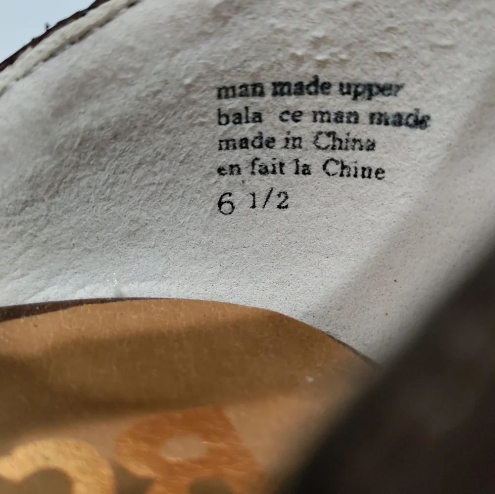BC Born in California brown vegan wedges women's size 6.5